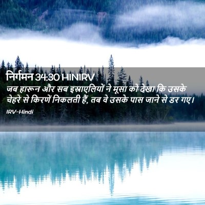 Picture 02 - निर्गमन 34:30 HINIRV - जब हारून और सब - Bible Verse Picture