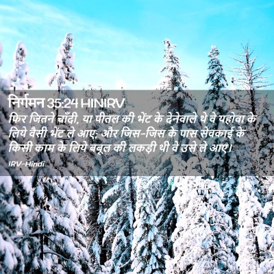 Picture 02 - निर्गमन 35:24 HINIRV - फिर जितने चाँदी, या - Bible Verse Picture