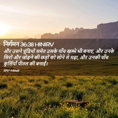 Picture 02 - निर्गमन 36:38 HINIRV - और उसने घुंडियों - Bible Verse Picture