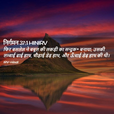 Picture 02 - निर्गमन 37:1 HINIRV - फिर बसलेल ने बबूल - Bible Verse Picture