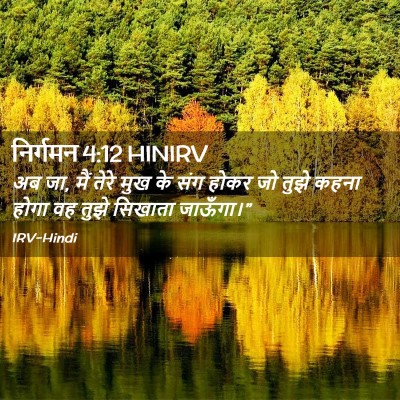 Picture 02 - निर्गमन 4:12 HINIRV - अब जा, मैं तेरे मुख - Bible Verse Picture