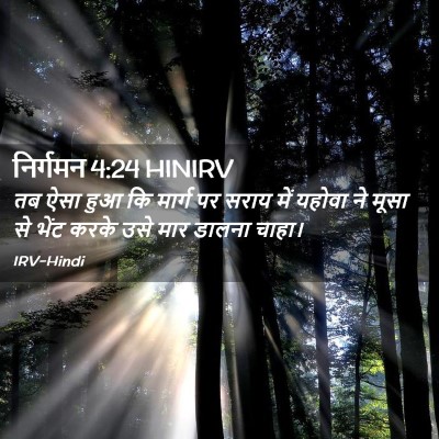Picture 02 - निर्गमन 4:24 HINIRV - तब ऐसा हुआ कि मार्ग - Bible Verse Picture