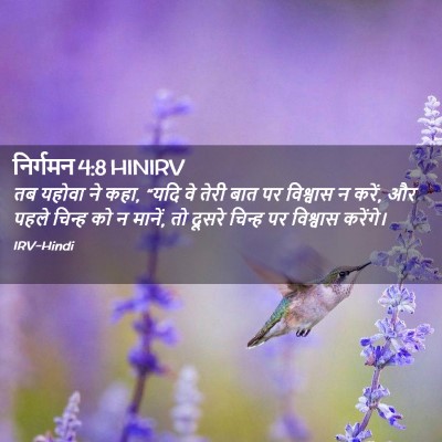 Picture 02 - निर्गमन 4:8 HINIRV - तब यहोवा ने कहा, - Bible Verse Picture