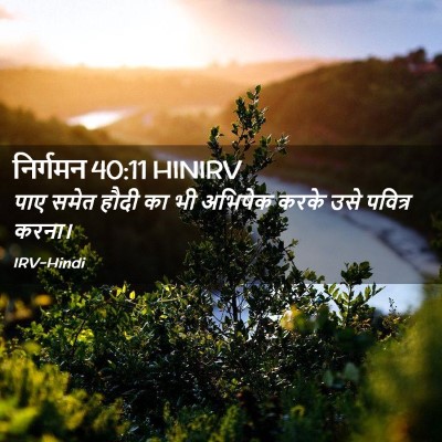 Picture 02 - निर्गमन 40:11 HINIRV - पाए समेत हौदी का भी - Bible Verse Picture