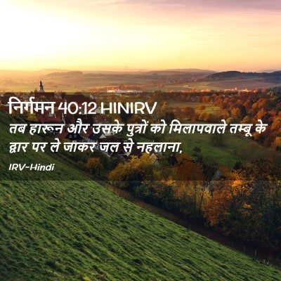 Picture 02 - निर्गमन 40:12 HINIRV - तब हारून और उसके - Bible Verse Picture