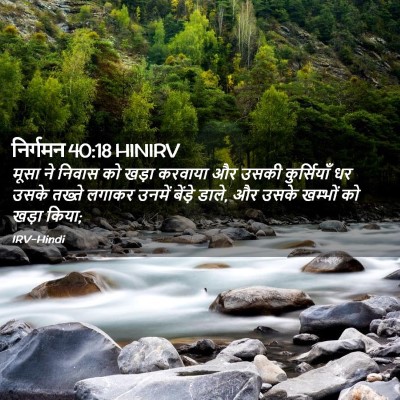 Picture 02 - निर्गमन 40:18 HINIRV - मूसा ने निवास को - Bible Verse Picture