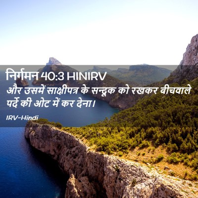 Picture 02 - निर्गमन 40:3 HINIRV - और उसमें - Bible Verse Picture