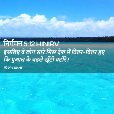 Picture 02 - निर्गमन 5:12 HINIRV - इसलिए वे लोग सारे - Bible Verse Picture