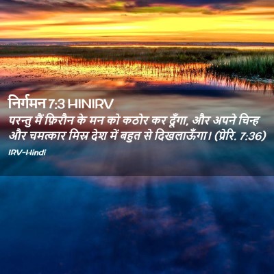 Picture 02 - निर्गमन 7:3 HINIRV - परन्तु मैं फ़िरौन - Bible Verse Picture
