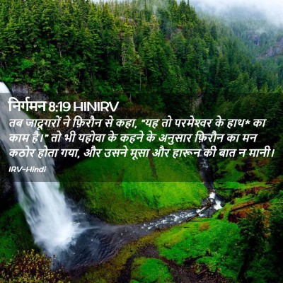 Picture 02 - निर्गमन 8:19 HINIRV - तब जादूगरों ने - Bible Verse Picture