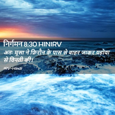 Picture 02 - निर्गमन 8:30 HINIRV - अतः मूसा ने फ़िरौन - Bible Verse Picture