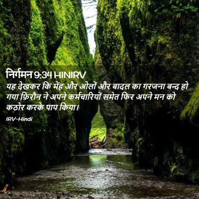Picture 02 - निर्गमन 9:34 HINIRV - यह देखकर कि मेंह और - Bible Verse Picture