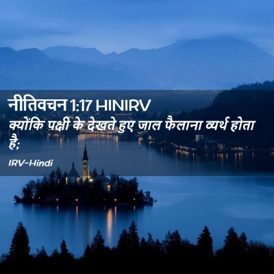 Picture 02 - नीतिवचन 1:17 HINIRV - क्योंकि पक्षी के - Bible Verse Picture