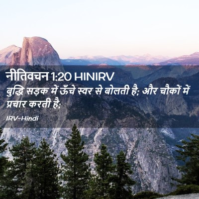 Picture 02 - नीतिवचन 1:20 HINIRV - बुद्धि सड़क में - Bible Verse Picture