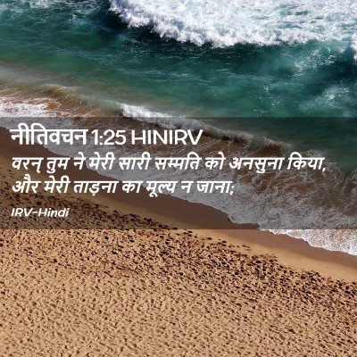Picture 02 - नीतिवचन 1:25 HINIRV - वरन् तुम ने मेरी - Bible Verse Picture