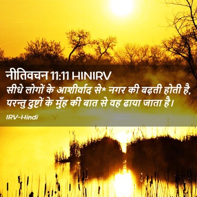 Picture 02 - नीतिवचन 11:11 HINIRV - सीधे लोगों के - Bible Verse Picture