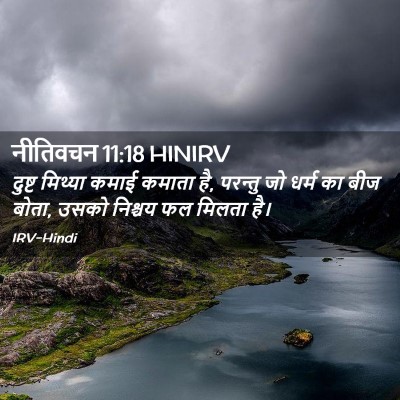 Picture 02 - नीतिवचन 11:18 HINIRV - दुष्ट मिथ्या कमाई - Bible Verse Picture