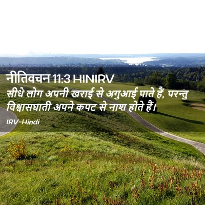 Picture 02 - नीतिवचन 11:3 HINIRV - सीधे लोग अपनी खराई - Bible Verse Picture