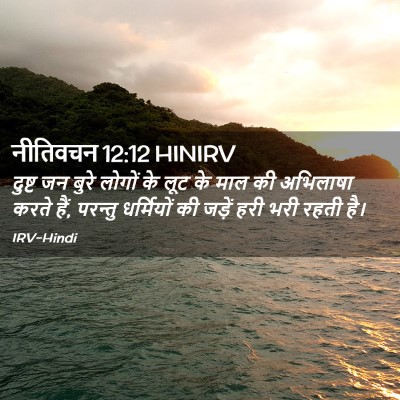 Picture 02 - नीतिवचन 12:12 HINIRV - दुष्ट जन बुरे - Bible Verse Picture