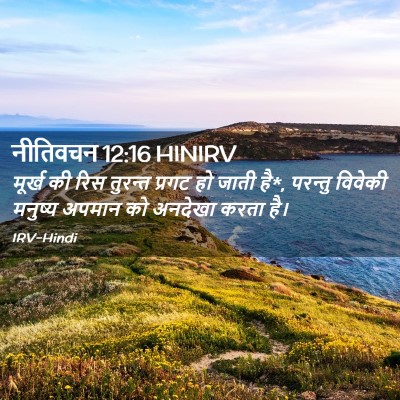 Picture 02 - नीतिवचन 12:16 HINIRV - मूर्ख की रिस - Bible Verse Picture