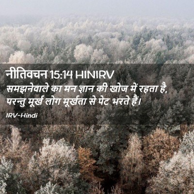 Picture 02 - नीतिवचन 15:14 HINIRV - समझनेवाले का मन - Bible Verse Picture