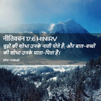 Picture 02 - नीतिवचन 17:6 HINIRV - बूढ़ों की शोभा - Bible Verse Picture