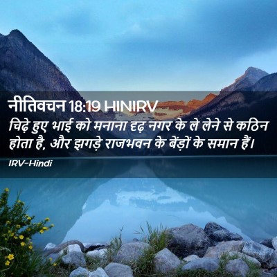 Picture 02 - नीतिवचन 18:19 HINIRV - चिढ़े हुए भाई को - Bible Verse Picture