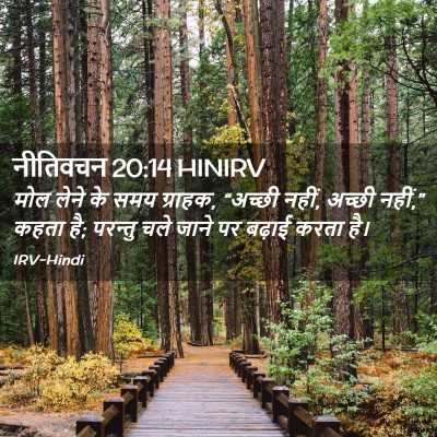 Picture 02 - नीतिवचन 20:14 HINIRV - मोल लेने के समय - Bible Verse Picture