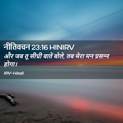 Picture 02 - नीतिवचन 23:16 HINIRV - और जब तू सीधी बातें - Bible Verse Picture