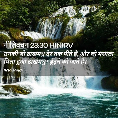 Picture 02 - नीतिवचन 23:30 HINIRV - उनकी जो दाखमधु देर - Bible Verse Picture