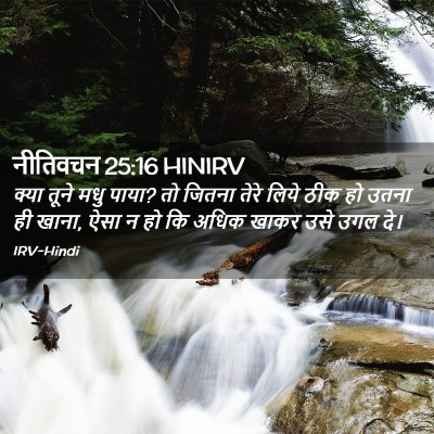 Picture 02 - नीतिवचन 25:16 HINIRV - क्या तूने मधु पाया? - Bible Verse Picture