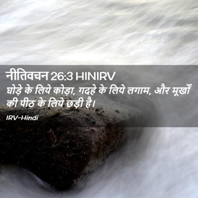 Picture 02 - नीतिवचन 26:3 HINIRV - घोड़े के लिये - Bible Verse Picture