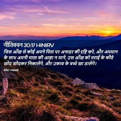 Picture 02 - नीतिवचन 30:17 HINIRV - जिस आँख से कोई अपने - Bible Verse Picture