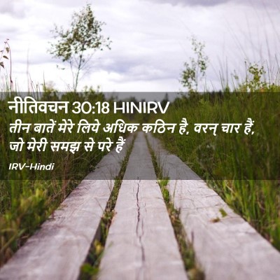 Picture 02 - नीतिवचन 30:18 HINIRV - तीन बातें मेरे - Bible Verse Picture