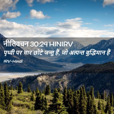 Picture 02 - नीतिवचन 30:24 HINIRV - पृथ्वी पर चार छोटे - Bible Verse Picture