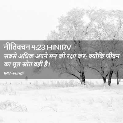 Picture 02 - नीतिवचन 4:23 HINIRV - सबसे अधिक अपने मन - Bible Verse Picture