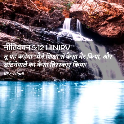 Picture 02 - नीतिवचन 5:12 HINIRV - तू यह कहेगा “मैंने - Bible Verse Picture