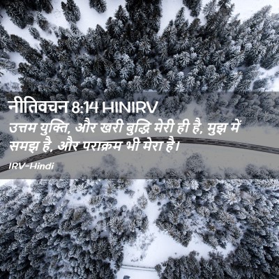 Picture 02 - नीतिवचन 8:14 HINIRV - उत्तम युक्ति, और - Bible Verse Picture