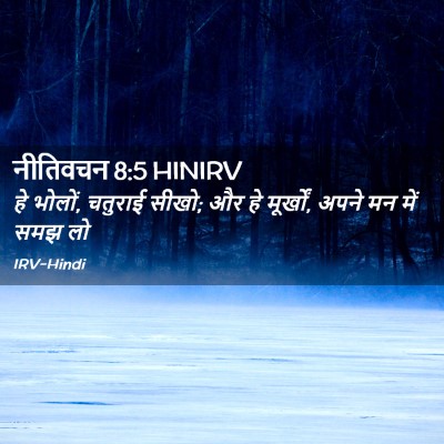 Picture 02 - नीतिवचन 8:5 HINIRV - हे भोलों, चतुराई - Bible Verse Picture