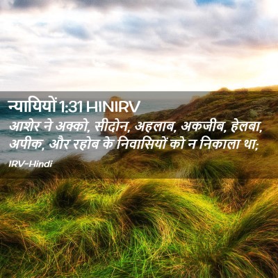Picture 02 - न्यायियों 1:31 HINIRV - आशेर ने अक्को, - Bible Verse Picture
