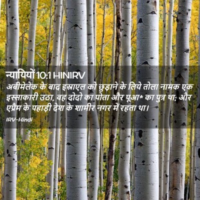 Picture 02 - न्यायियों 10:1 HINIRV - अबीमेलेक के बाद - Bible Verse Picture