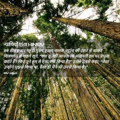 Picture 02 - न्यायियों 15:11 HINIRV - तब तीन हजार यहूदी - Bible Verse Picture