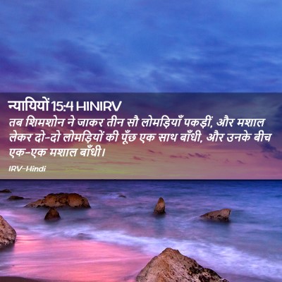 Picture 02 - न्यायियों 15:4 HINIRV - तब शिमशोन ने जाकर - Bible Verse Picture