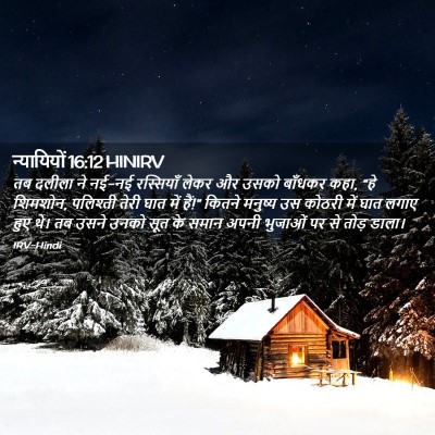Picture 02 - न्यायियों 16:12 HINIRV - तब दलीला ने नई-नई - Bible Verse Picture