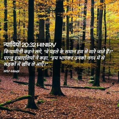 Picture 02 - न्यायियों 20:32 HINIRV - बिन्यामीनी कहने - Bible Verse Picture