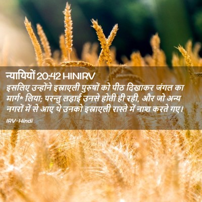 Picture 02 - न्यायियों 20:42 HINIRV - इसलिए उन्होंने - Bible Verse Picture