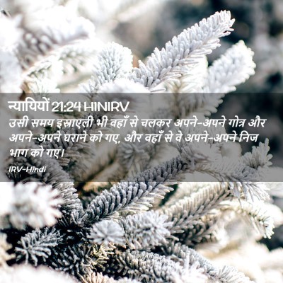 Picture 02 - न्यायियों 21:24 HINIRV - उसी समय इस्राएली - Bible Verse Picture