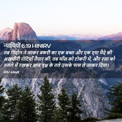 Picture 02 - न्यायियों 6:19 HINIRV - तब गिदोन ने जाकर - Bible Verse Picture