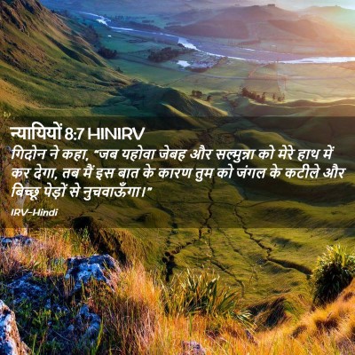 Picture 02 - न्यायियों 8:7 HINIRV - गिदोन ने कहा, “जब - Bible Verse Picture