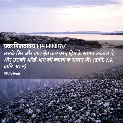 Picture 02 - प्रकाशितवाक्य 1:14 HINIRV - उसके सिर और बाल - Bible Verse Picture